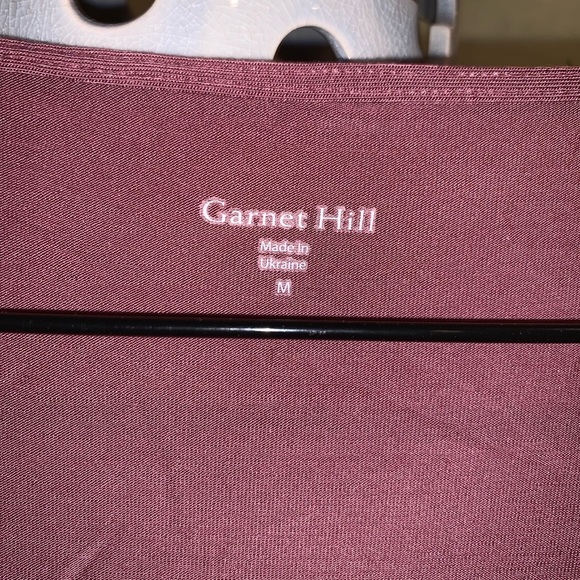 Garnet Hill Mauve Flutter Sleeve Tencel Soft Tunic Top Scoop Neck M - Picture 2 of 7